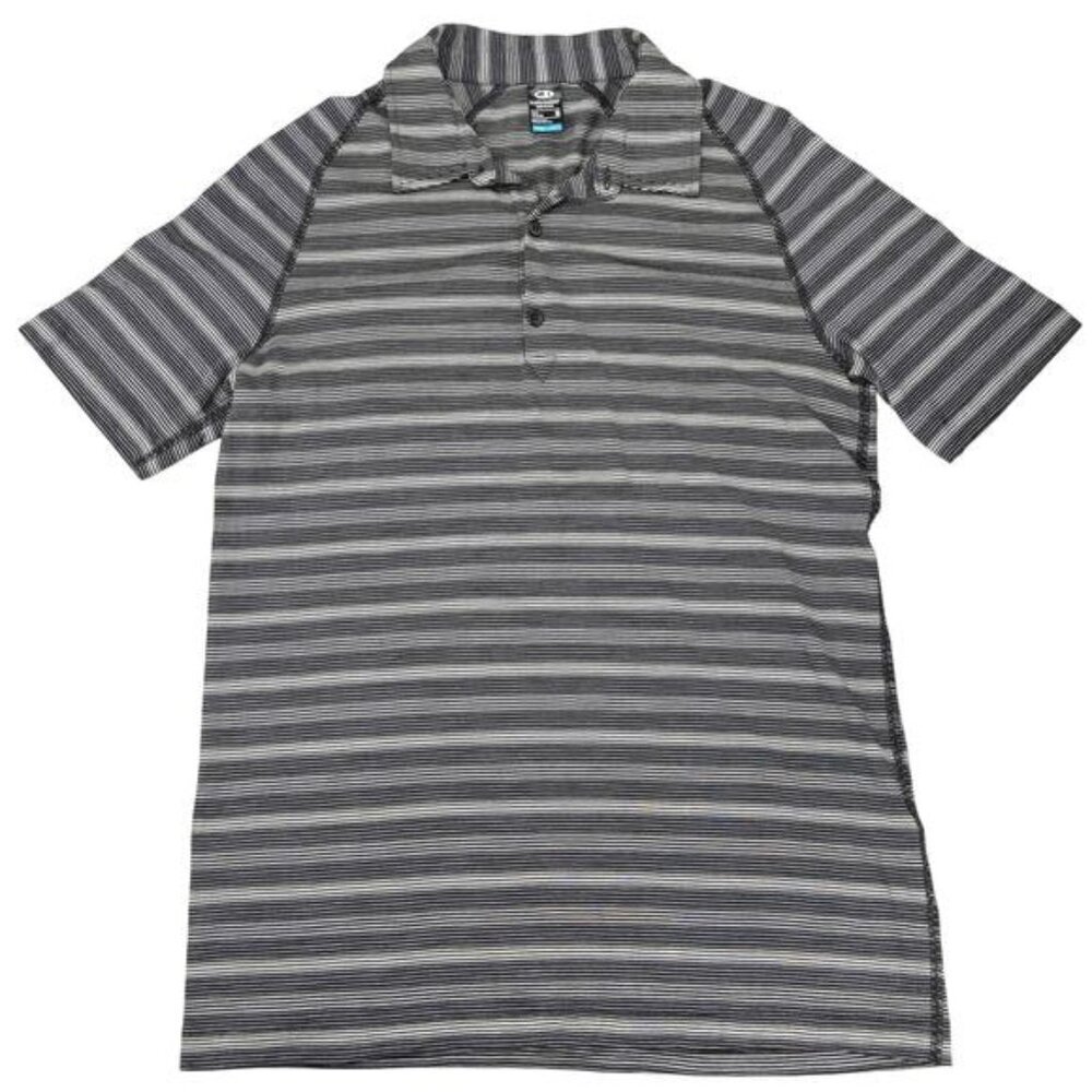 ICEBREAKER Men's Merino Cool-Lite Striped Stretch Polo Shirt Sz Small